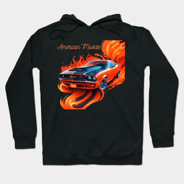 Fiery American Muscle Hoodie by  Colorful&Goldie